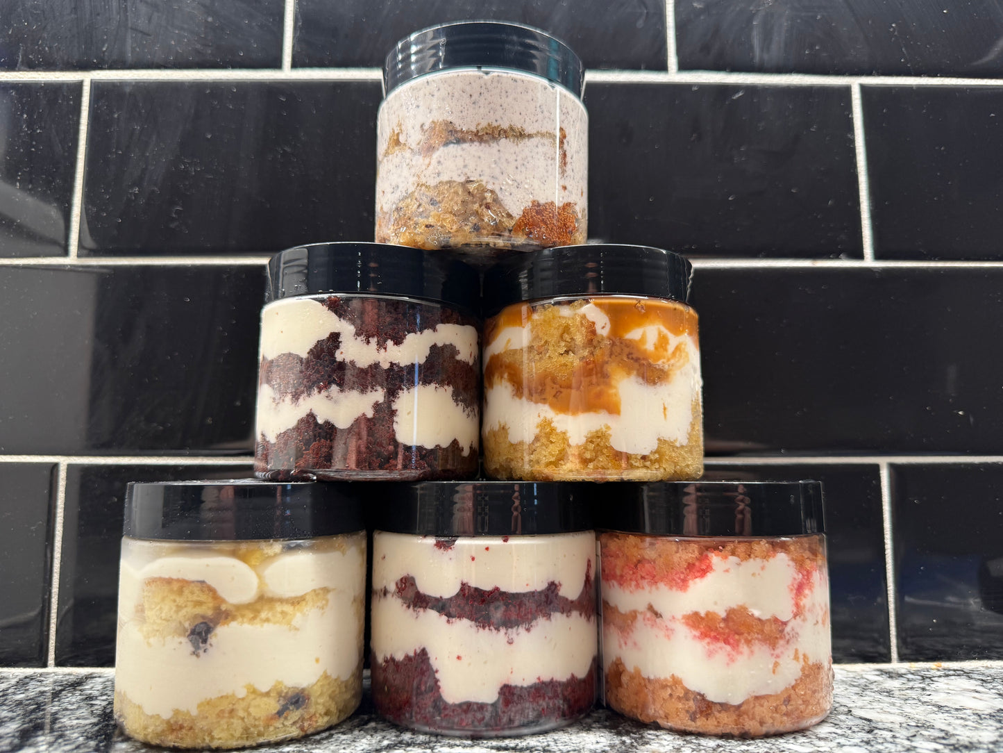 6oz German chocolate cake jar