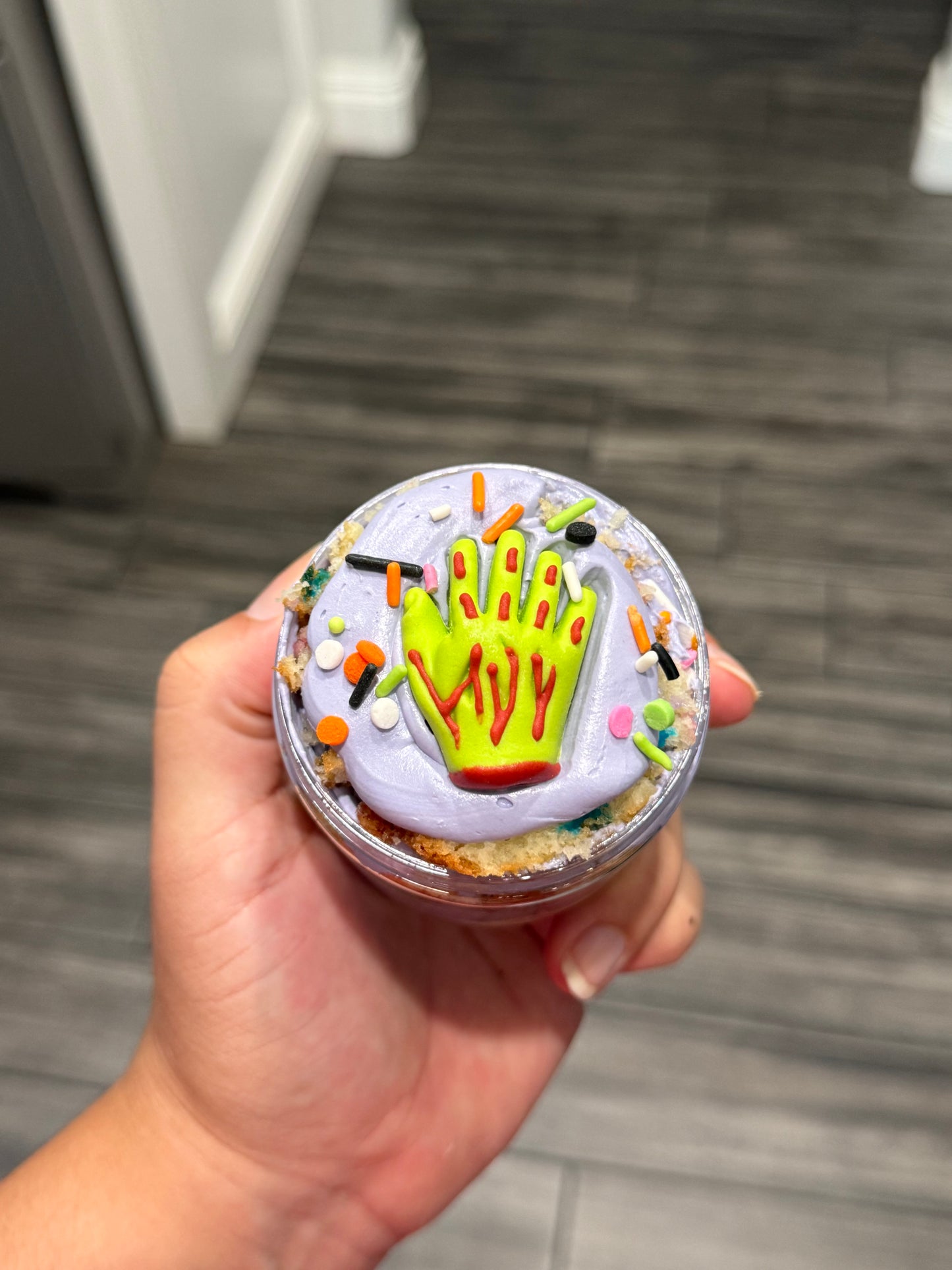 Spooky Funfetti cake jar