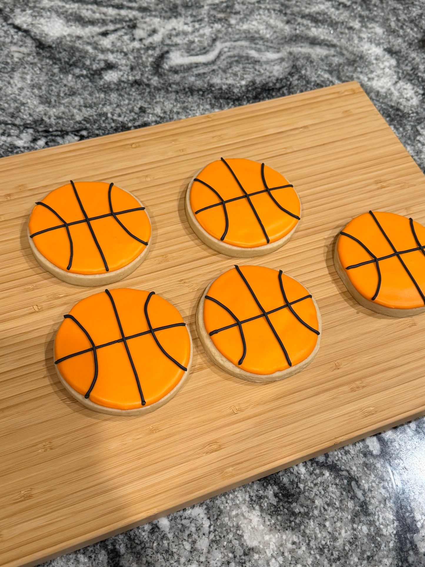 Basketball Royal Icing Cookie