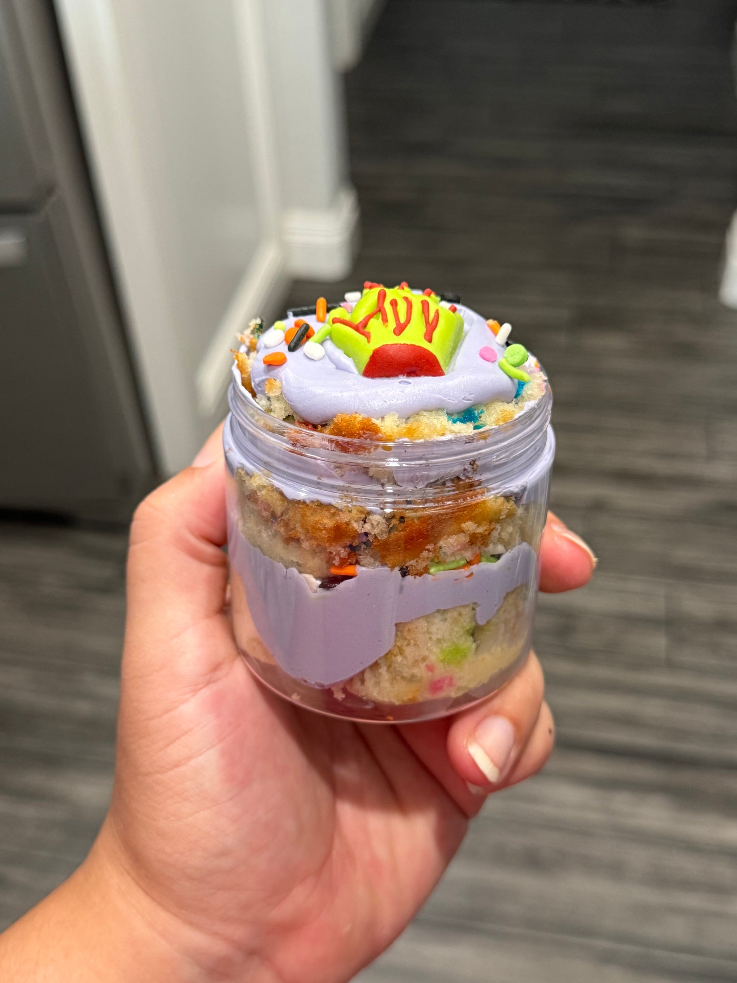Spooky Funfetti cake jar