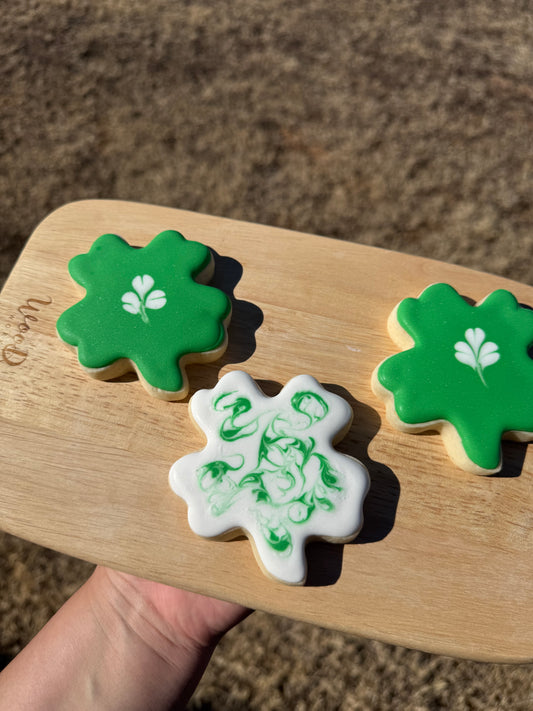 4” Royal Icing Shamrock Cookie