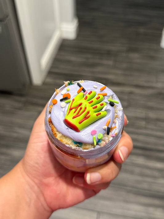 Spooky Funfetti cake jar